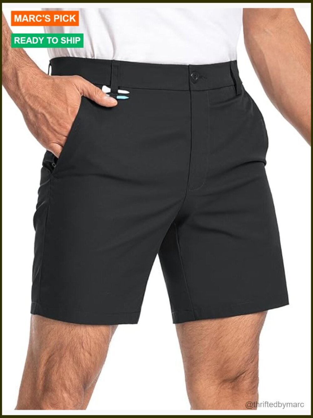 Men's 7" 10" Golf Shorts Quick Dry Stretch Wrinkle Resistant 4 Pockets